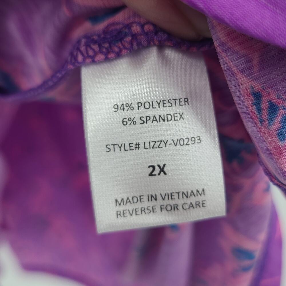 NWT Dear Scarlett Lizzy Top Navy Magenta Floral Flowy Cottagecore Boho Chic - 2X - Picture 5 of 10